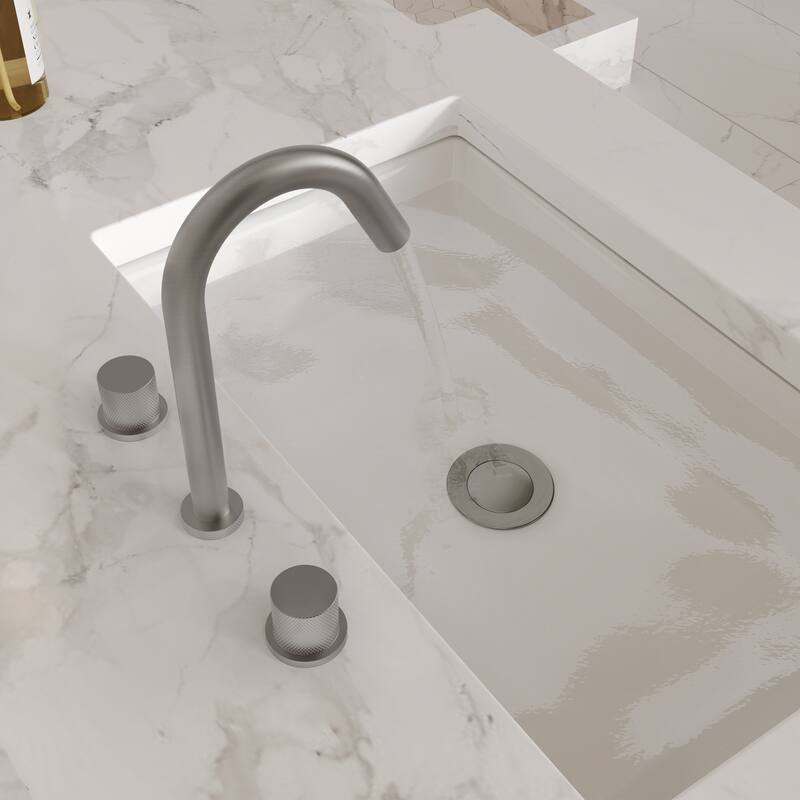 GRANDJOY 8" High Arc Widespread Double Handle Faucet