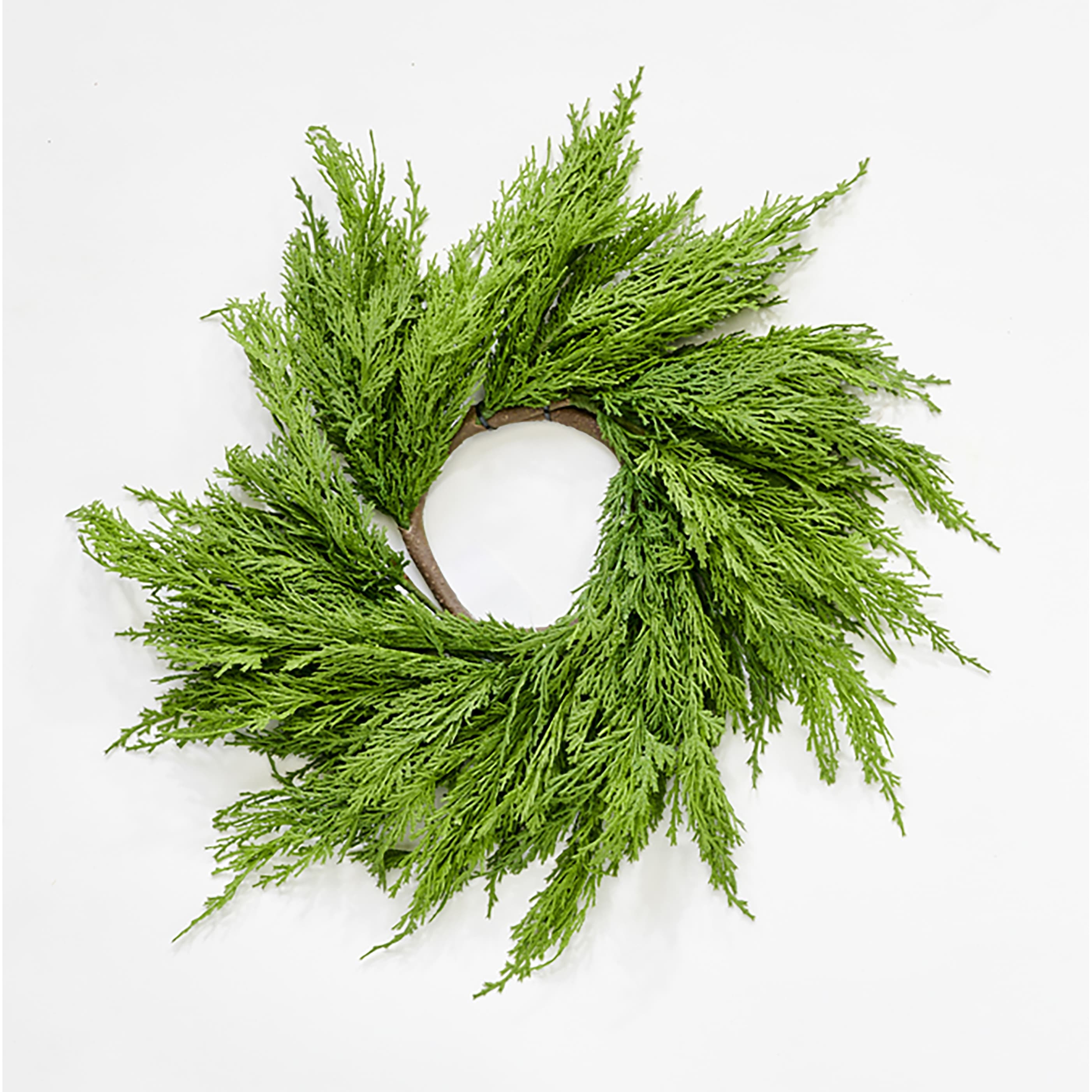 19" Artificial Christmas Cypress Centerpiece Wreath