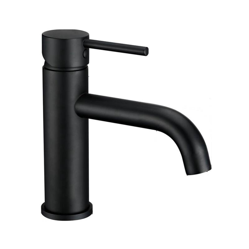 Topcraft Stainless Steel 6.7/12.2 Single Handle Single Hole Bathroom Sink Faucet - 6.7H - Black