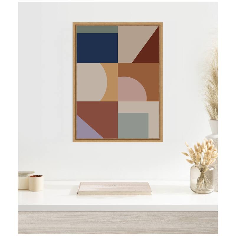 Kate and Laurel Modern Bohemian Pattern 1 by The Creative Bunch Studio Framed Canvas Wall Art Print