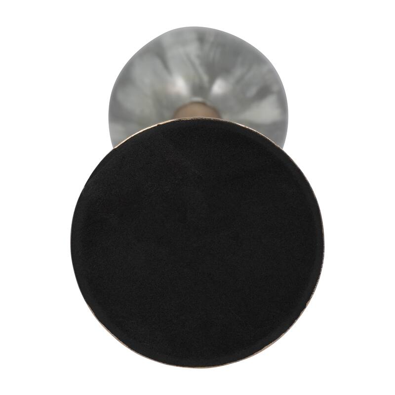 Glass Modern Stem Round Tealight Candle Holder