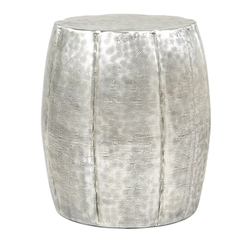 GDFStudio - Vanora Accent Table with Drum Style Aluminum Body - 20.1"