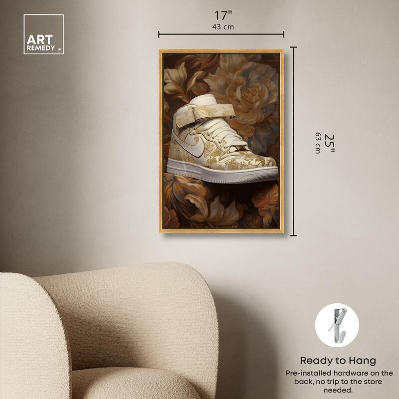 Baroque Sneaker Canvas by Art Remedy
