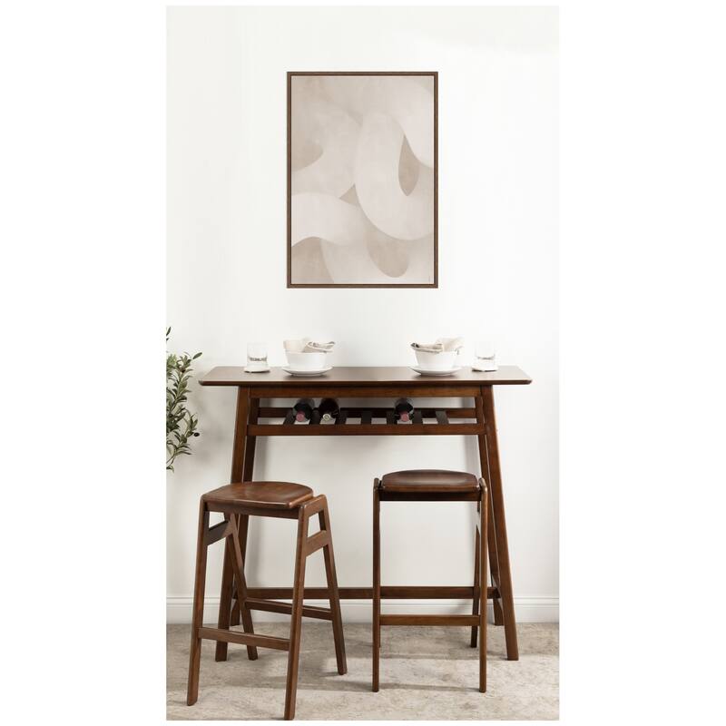 Kate and Laurel Organic Movement by Gabrielly Guedes Framed Canvas Wall Art Print