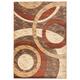 Orelsi Collection Abstract Area Rug - 8'1" x 10'5" - Beige/Rust