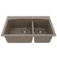 preview thumbnail 76 of 81, Karran Drop-In Quartz 33 in. 1-Hole 60/40 Double Bowl Kitchen Sink Kit