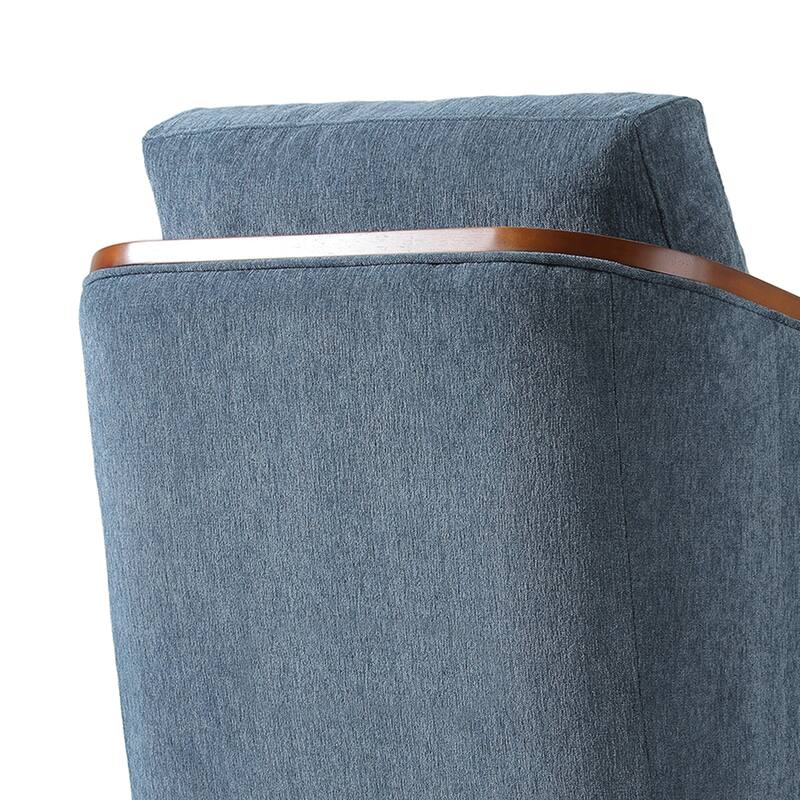 Mid-Century Modern Swivel Accent Armchair Chenille Upholstered Chairs