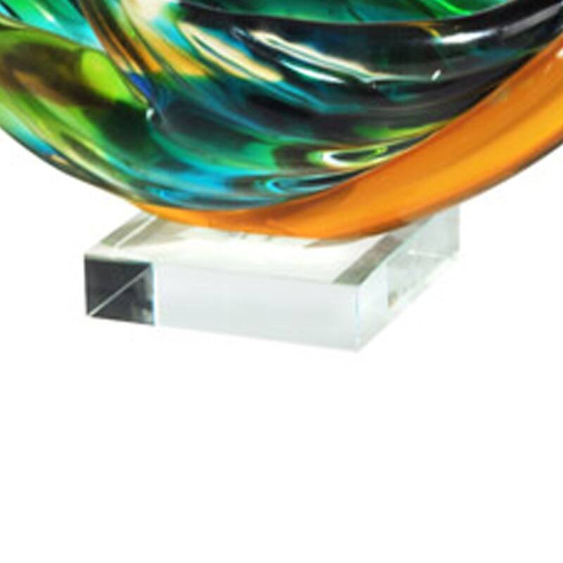 Swan Bowl Handcrafted Art Glass Sculpture