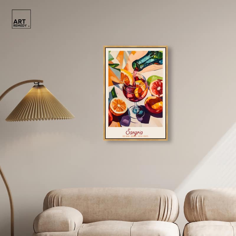 Sangria Recipe Poster Canvas by Art Remedy
