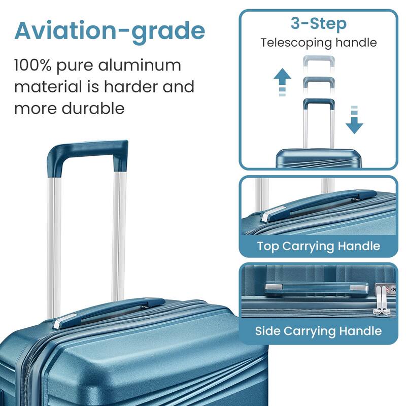 Luggage Sets 4 Piece with Spinner Wheel, Hardside Suitcase Set with TSA Lock, Expandable Luggage for Men and Women Travel