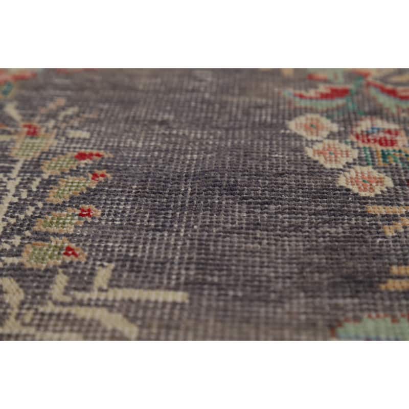 Vintage Navy Blue Tabriz Persian Area Rug Hand-Knotted Wool Carpet - 9'6" x 12'5"