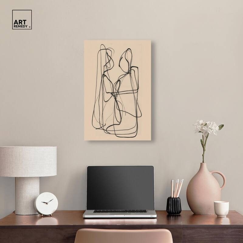 Embrace of Lines I Canvas by Art Remedy, Gallery Wrapped