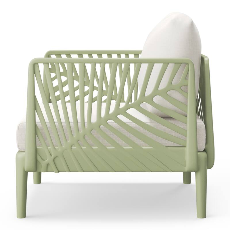 Frond and Form Patio Deep Seating Club Chair with Cushions