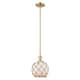 Option White Glass with Brown Rope / Champagne Bronze