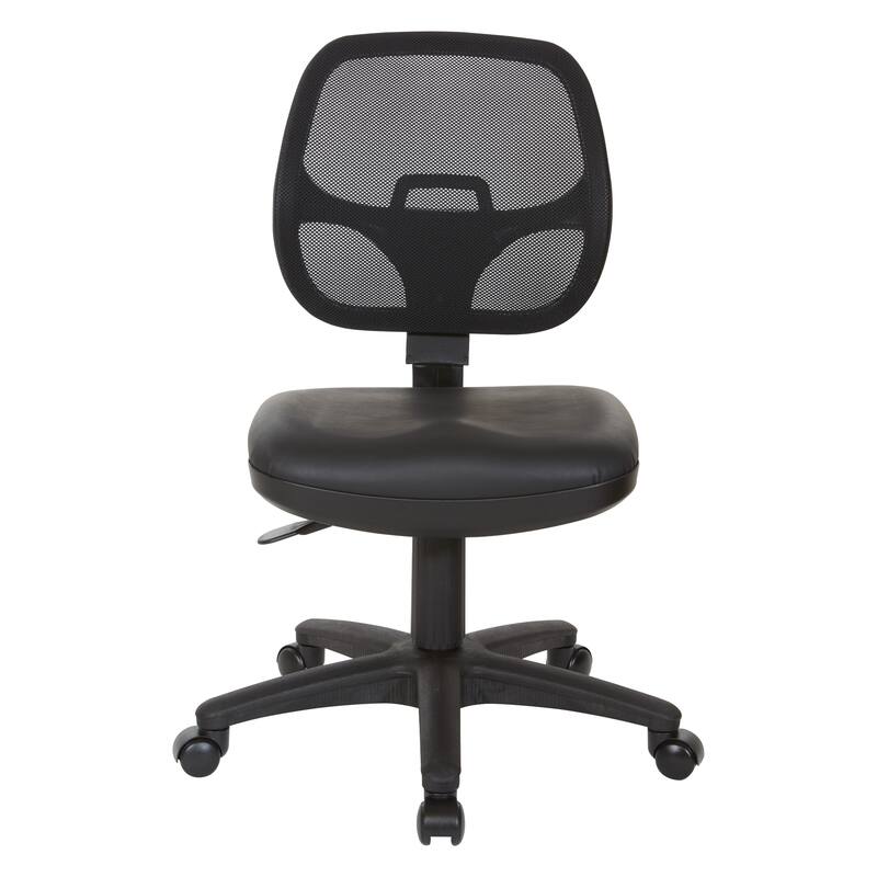 Office Star Mesh Screen Back Task Chair with Vinyl Seat
