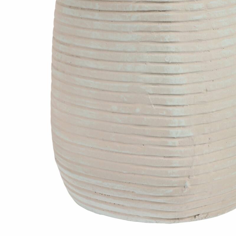 Decorative Ribbed Tall Vase for Home Decor - Minimalist Modern Flower Vase