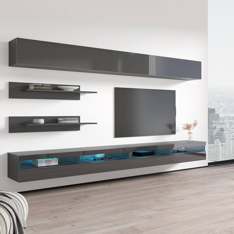 Fly I 35TV Wall Mounted Floating Modern Entertainment Center