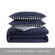 preview thumbnail 5 of 6, Eddie Bauer Kingston Navy Cotton Reversible Comforter Set