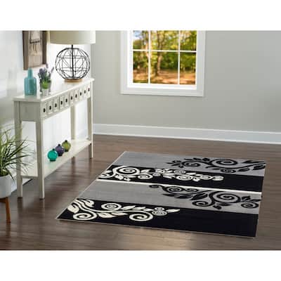 Linon Capri Noir Modern & Contemporary Rug - 6'5'' X 9'3''