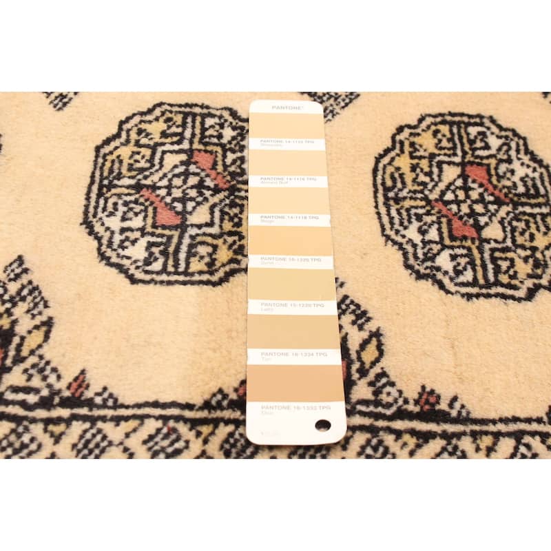 ECARPETGALLERY Hand-knotted Peshawar Bokhara Beige Wool Rug - 4'7 x 6'7