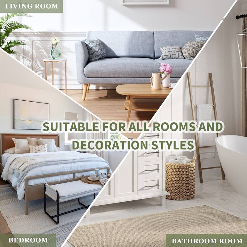 Modern 3 in 1 Bathroom Mirror Medicine Cabinet Wall Mounted, 36 Inch Storage Cabinet with Towel Bar