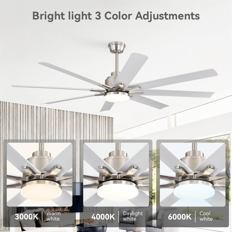 52-Inch Smart Ceiling Fan With Lights and 6 Wind Speed