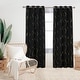 preview thumbnail 106 of 113, Deconovo Gold Line 52 Width Curtain Panel Pair (2 Panel) 52Wx108L Inch - Black