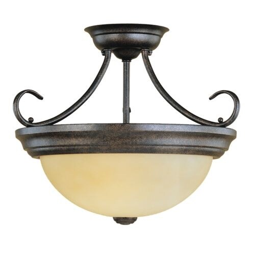 Millennium Lighting 5093BG 2 light semi flush bowl rubbed bronze 