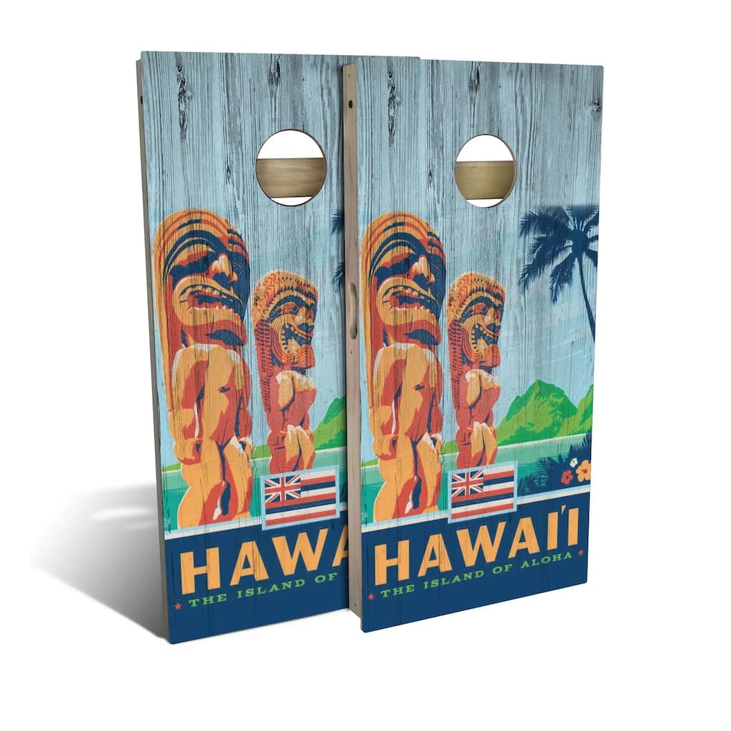 Hawaii State Pride Outdoor Cornhole Board Set