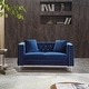 preview thumbnail 4 of 9, 2 Piece Velvet Sofa Set Tufted Back Sofa and Loveseat with Jeweled Buttons