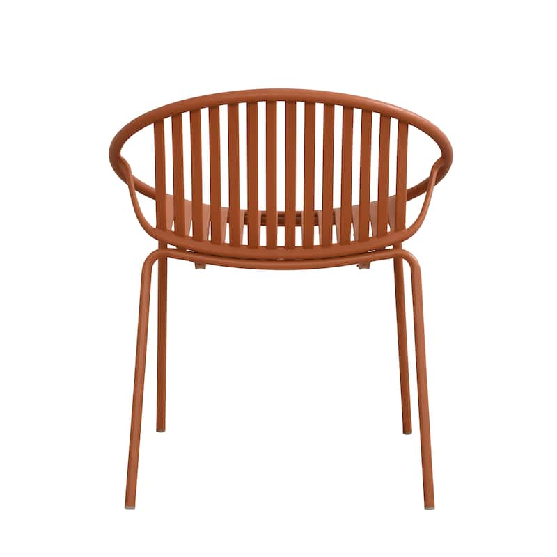 Stylish Reception Chair Orange Side Chair Dining Chair with Metal Legs, Outdoor Reading Chair Accent Chair