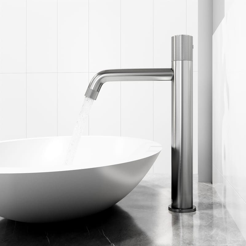 VIGO Wisteria 23"L x 14"W MatteStone Vessel Sink and Apollo 12"H Faucet Set