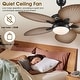 preview thumbnail 21 of 64, 44"/52" Palm Leaf Tropical Ceiling Fan with Light and Remote,Indoor and Outdoor Ceiling Fan,Waterproof