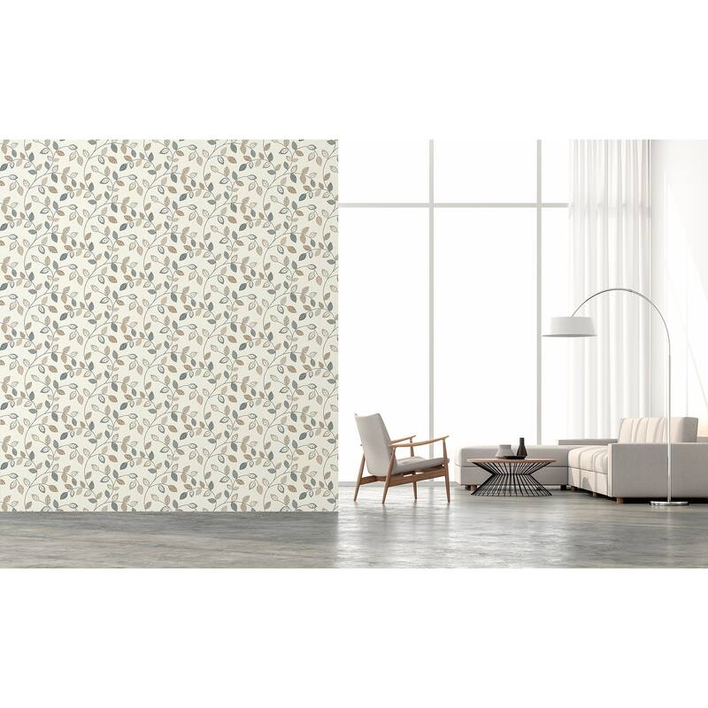 Arthouse Sylvie Neutral Leaf Trail Wallpaper