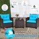 preview thumbnail 34 of 81, Costway 3PCS Patio Rattan Furniture Set Cushioned Conversation Set - See Details