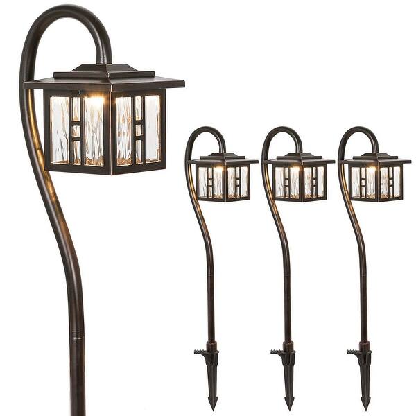 Outdoor Integrated LED Landscape Lighting, 3W 185LM OilRubbed Bronze Pathway Light, DieCast