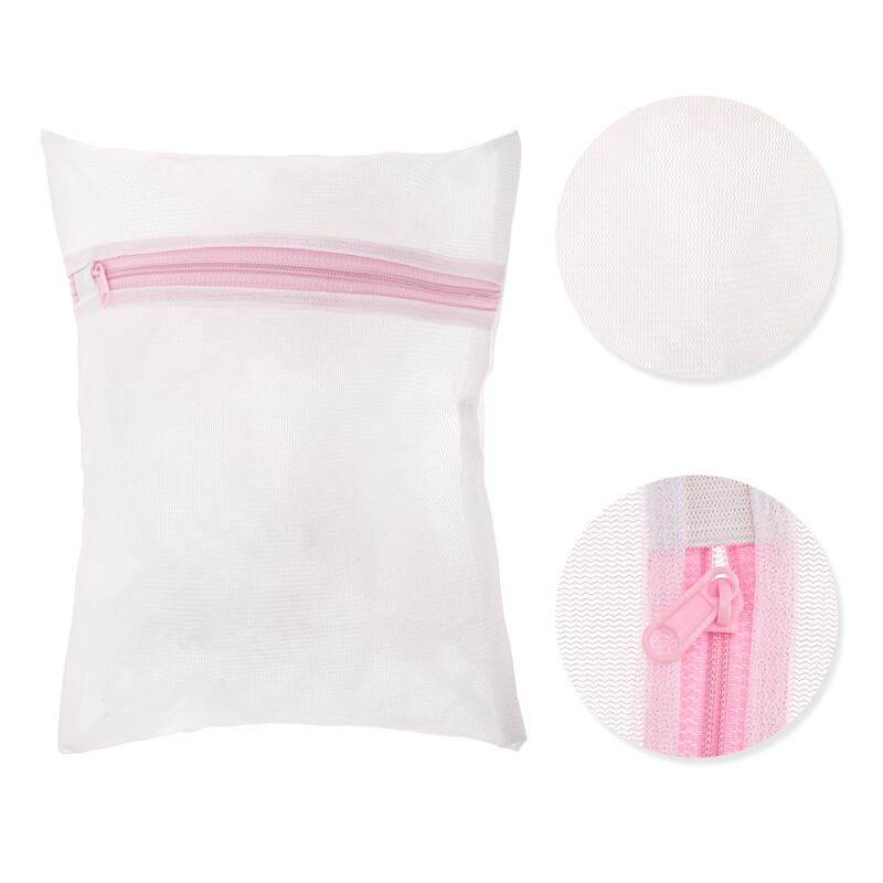 Thickened Fine Mesh Laundry Bags for Laundry Room Pink 1 Pc