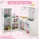 preview thumbnail 3 of 3, Wooden Corner Play Kitchen Set,Pretend Cooking Toys for Kids
