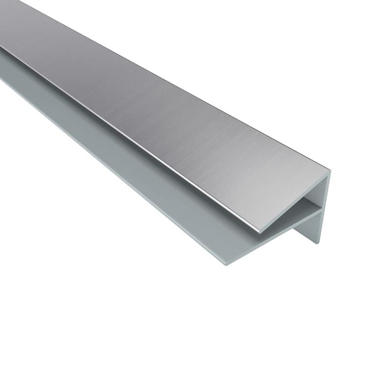 FASÄDE 47 in. Decorative Vinyl Outside Corner Trim Brushed Aluminum (5 Pack) - 5 Pack