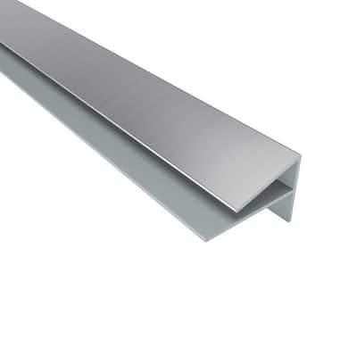 FASÄDE 47 in. Decorative Vinyl Outside Corner Trim Brushed Aluminum (5 Pack) - 5 Pack