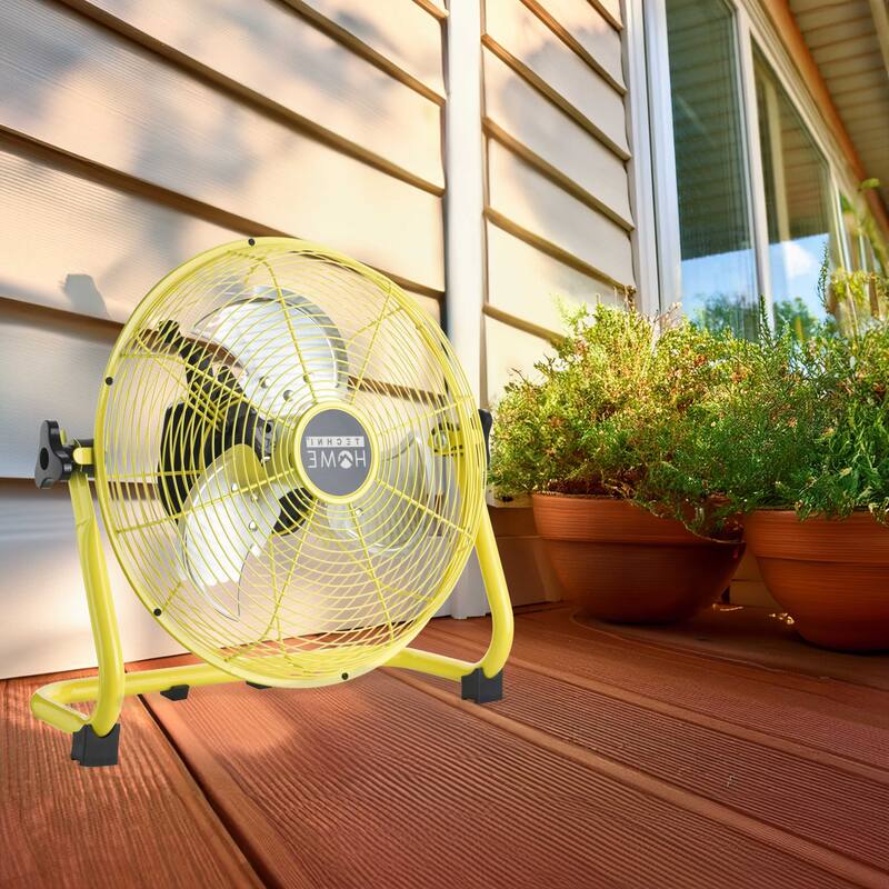 Modern Designs GoCool 12 Inch Heavy-Duty Cordless Fan with 40-Hour Battery Life, Perfect for Outdoor Use - Yellow