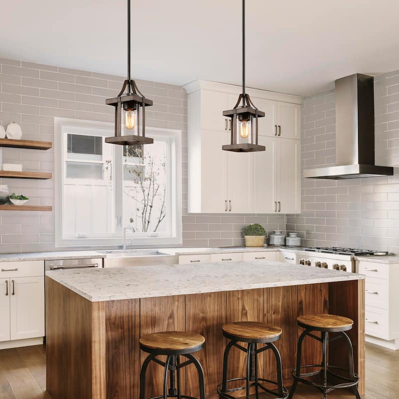 The Gray Barn Modern Farmhouse 1-Light Mini Pendant Light for Kitchen Island