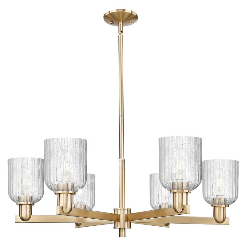 Innovations LightingDowntown Urban - Bridal Veil - 6 Light 35" Stem Hung Chandelier