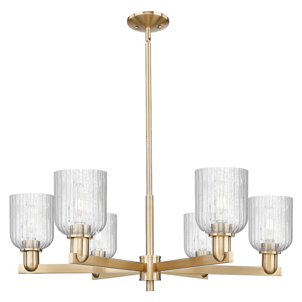 Innovations LightingDowntown Urban - Bridal Veil - 6 Light 35" Stem Hung Chandelier
