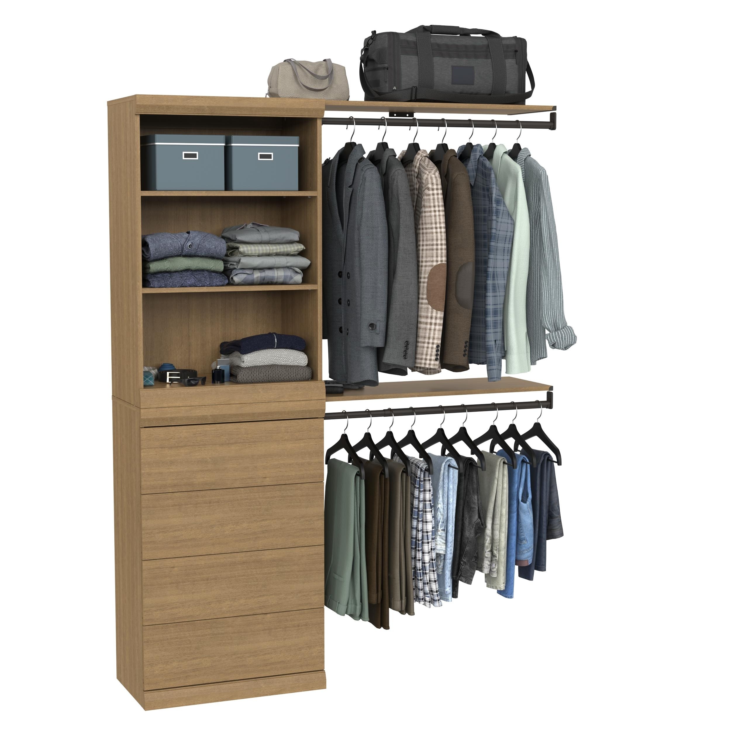 ClosetMaid Mosaics 5-Shelf 4-Drawer 2-Hang Rod Closet Organizer