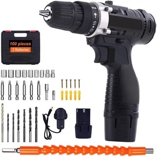 12V Cordless Drill Driver with 2 Batteries - Bed Bath & Beyond - 37495114