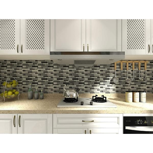 Art3d 4x12 Peel and Stick Tile Backsplash for Kitchen Stainless