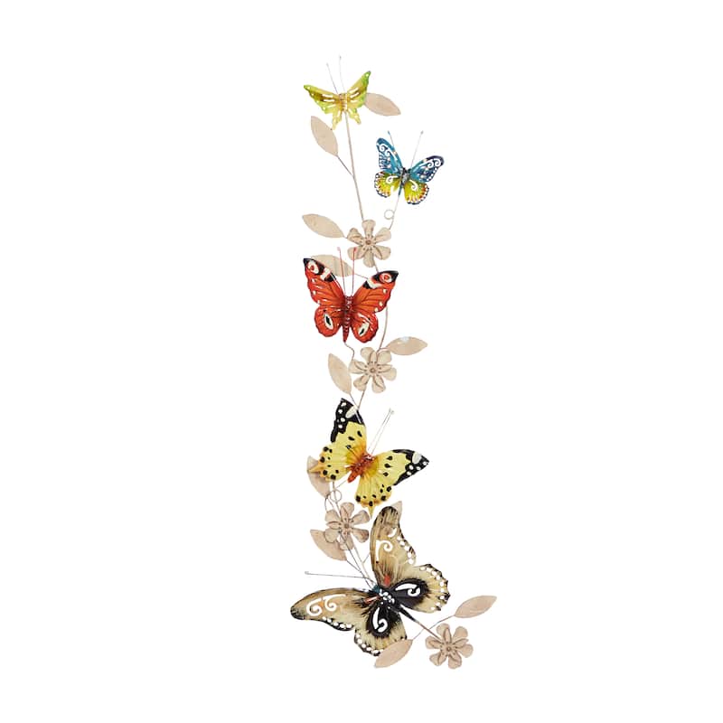 Multi Colored Metal Indoor Outdoor Butterfly Home Wall Decor