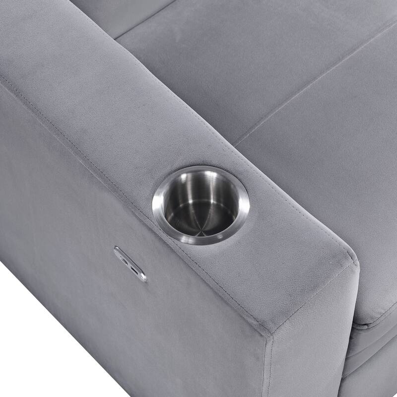 Kentia Velvet Convertible Futon Sofa