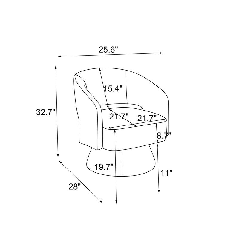 Round Barrel Chair for Living Room Bedroom